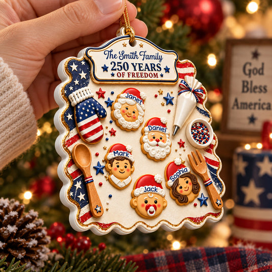 Christmas Baking Memories 250 Years Ornament - Real 3D Raised Ornament