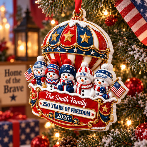 Snowman Ornament 250th Anniversary - Real 3D Raised Ornament