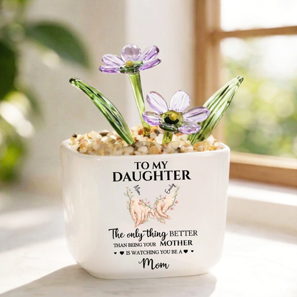 Holding Hands - Personalized Glass Everlasting Flowers