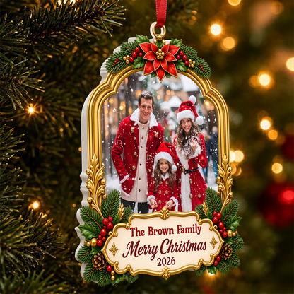 Our Merry Little Family - Christmas Ornament - Personalized Real 3d Ornament