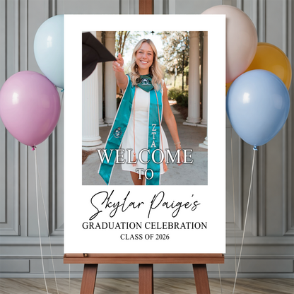 Minimalism Style Personalized Welcome Sign - Personalized Graduation Decor
