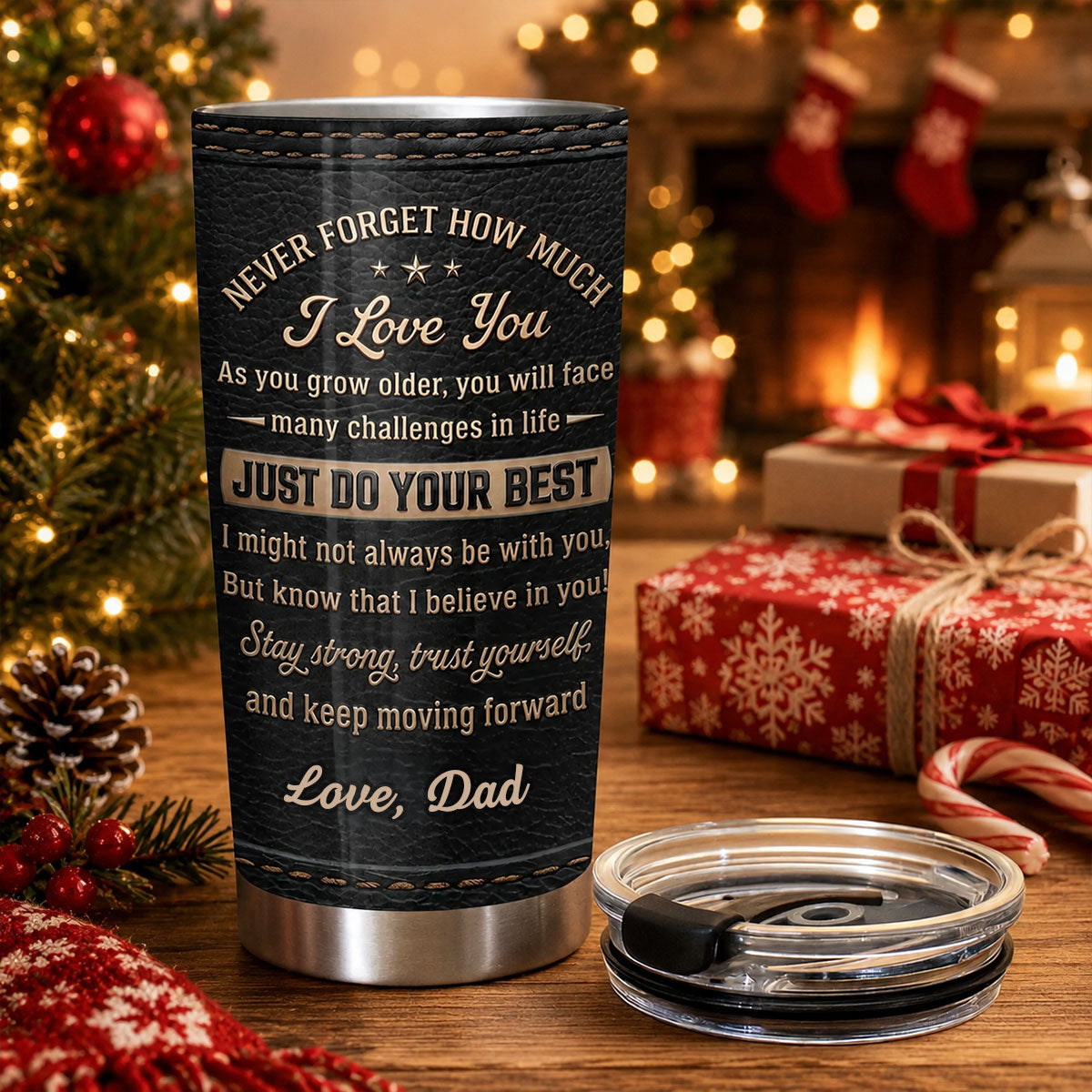 To My Daughter I Love You, Personalized Stainless Steel Tumbler 20oz