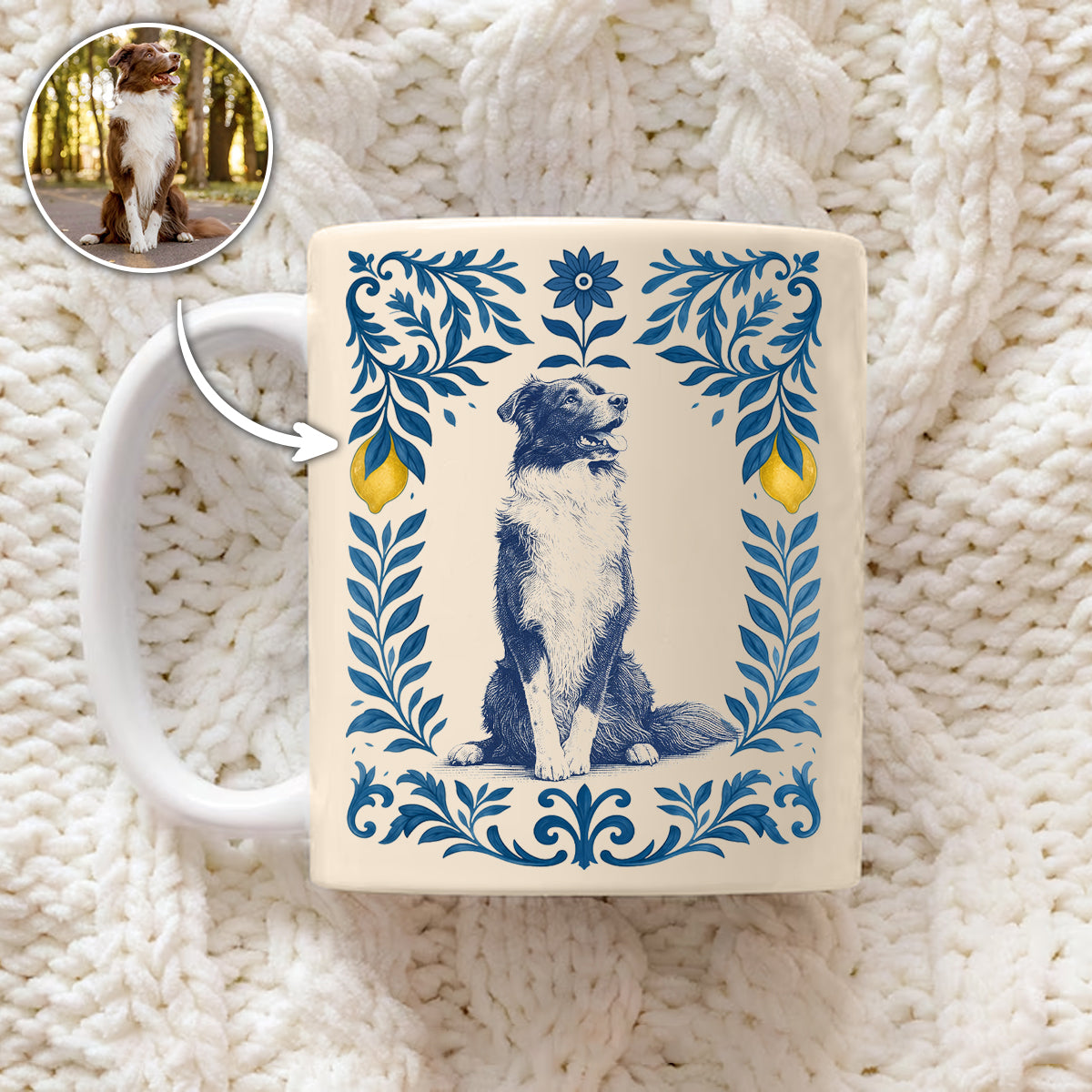Tile Pattern Art - Personalized Pet Mug
