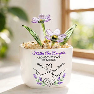 Holding Hands - Personalized Glass Everlasting Flowers