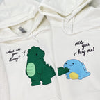 Cute Dinosaur Couple Shirt, Embroidered Couple Shirt, Matching Couple Shirt, Gifts For Couples 2_1c8608e3-2aec-4c63-a341-e16204f784c0.jpg