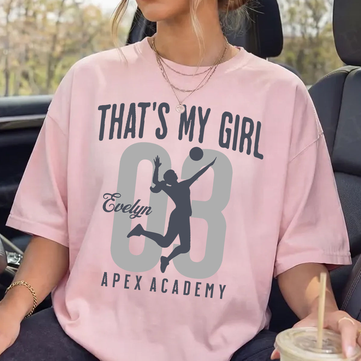 That's My Girl Volleyball Mom Dad -Personalized Shirt for Volleyball Mom Dad