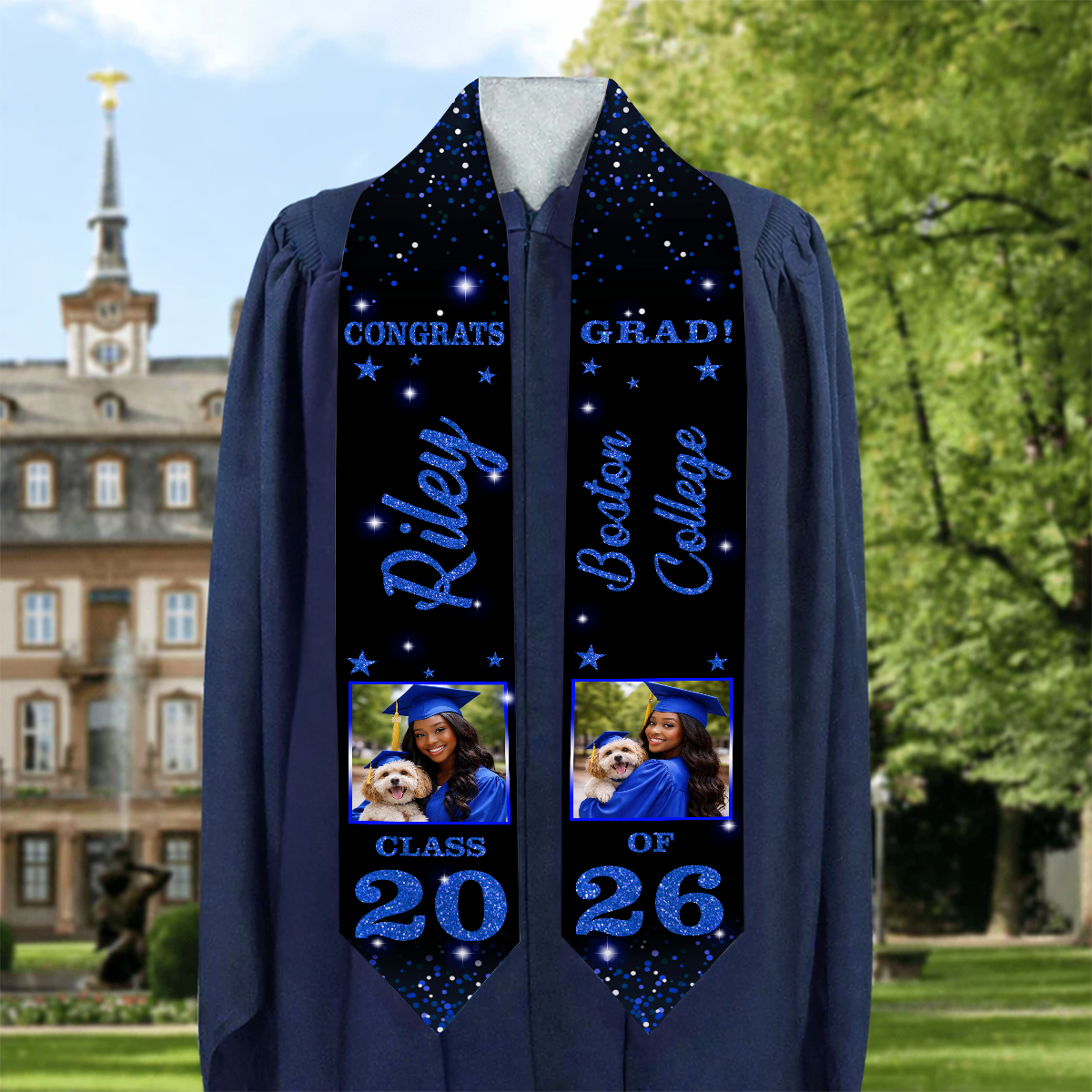 Stoles with Photo, Special Graduation Gift - Graduation Sash Class of 2026