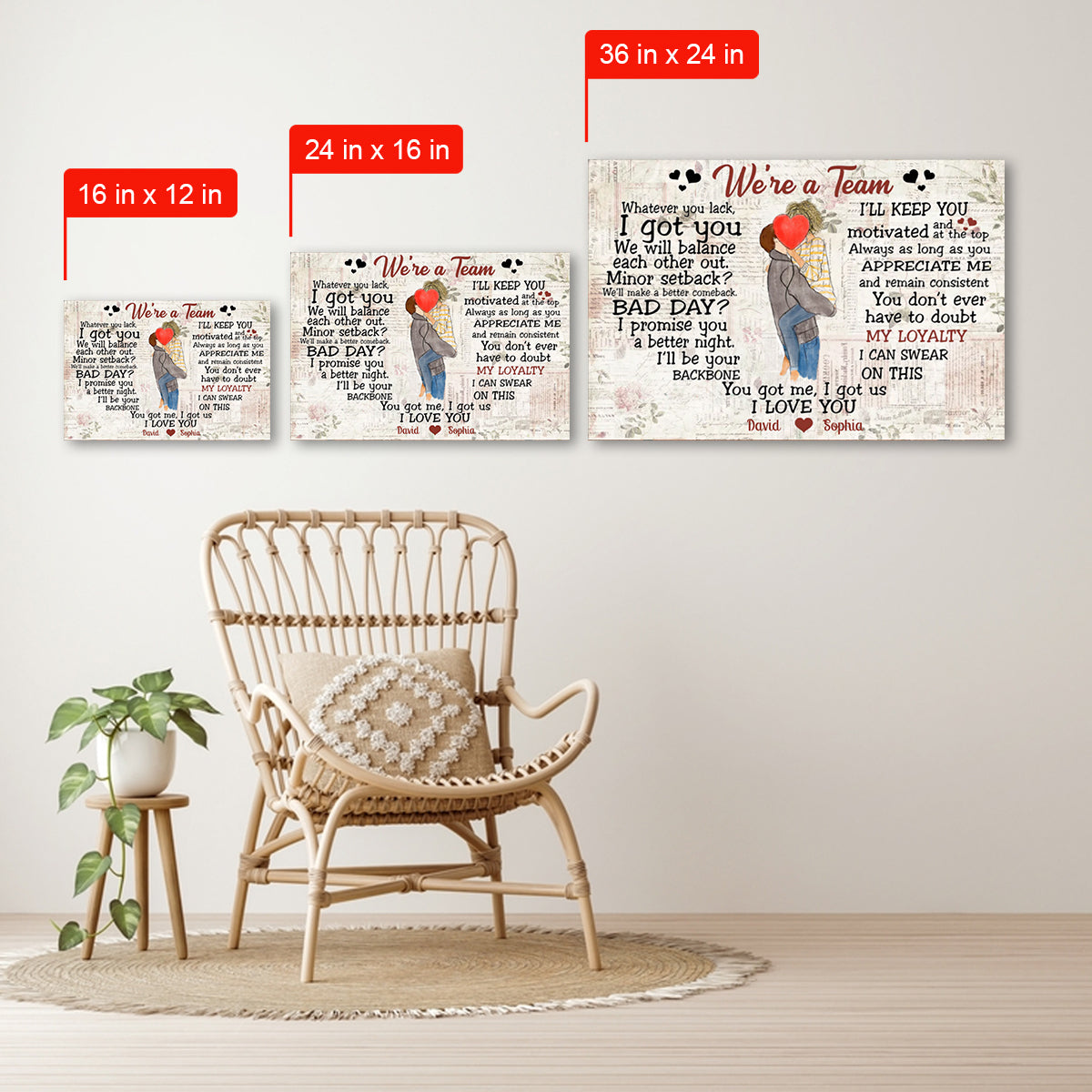 We're A Team Vintage Personalized Canvas Gift For Couple 2_25.jpg