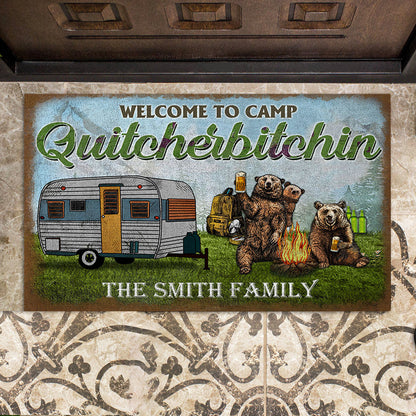 Welcome To Camp Quitcherbitchin Personalized Doormat Gift For Camping 2.jpg