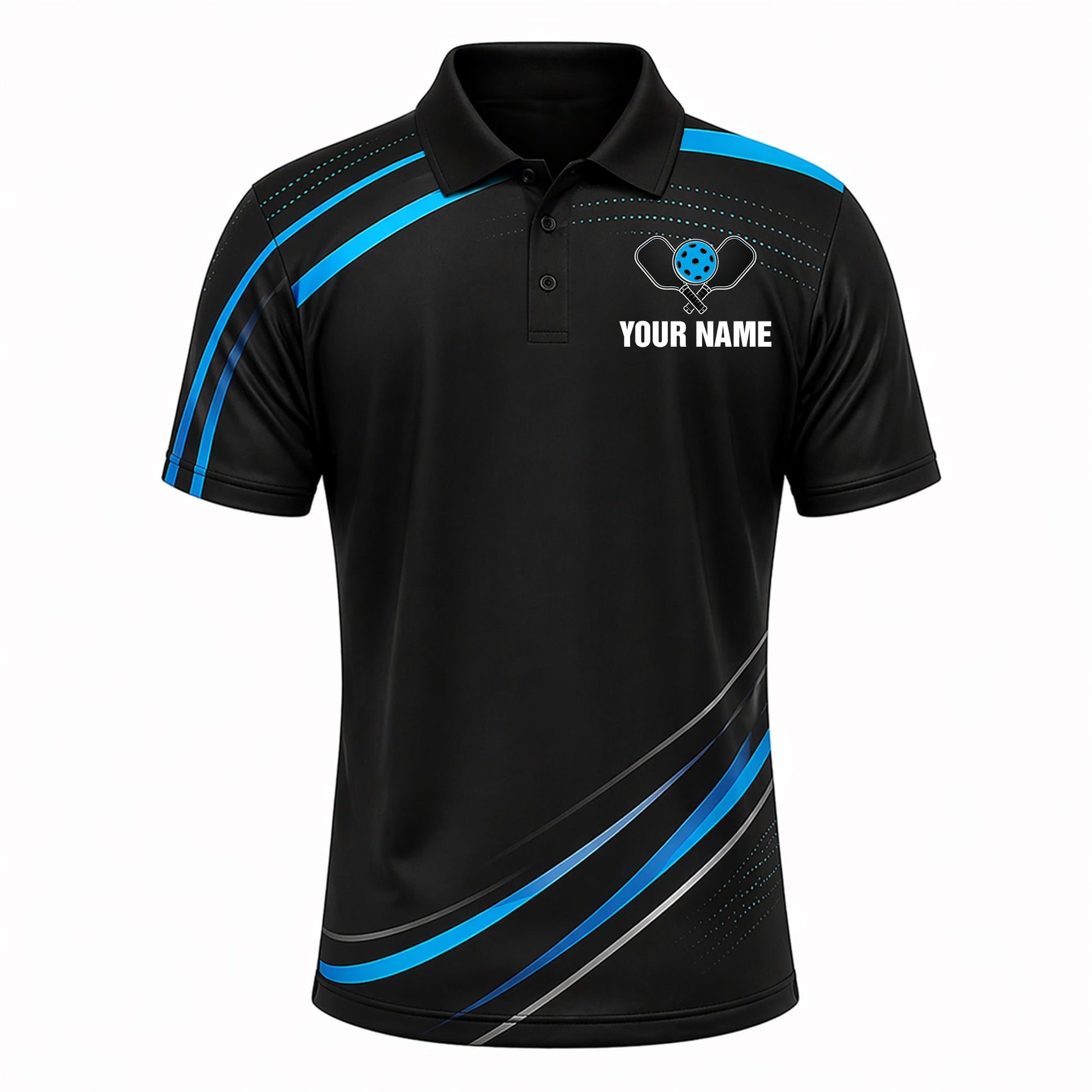 Custom Pickleball Polo Shirt with Name