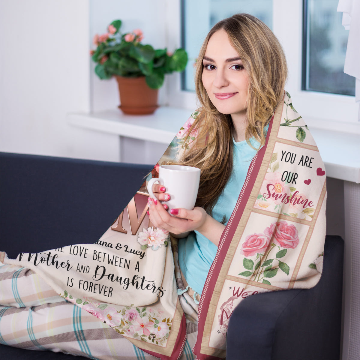 Wrap Yourself Up And Consider It A Big Hug - Personalized Blanket - Birthday Mother's Day Gift For Mom, Mum 2_2701460d-6c64-4ea6-a854-d8a8d6ad605b.jpg