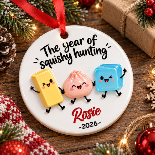 The Year Of Squishies - Personalized 3D Ornament - Christmas Keepsake