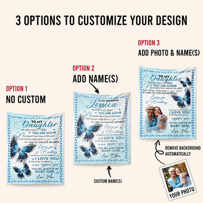 Personalized Fleece Blankets With Pictures - To My Daughter You Will Always Be My Baby Girl - Mom To Daughter, Personalized Gift For Daughter 2_3.png