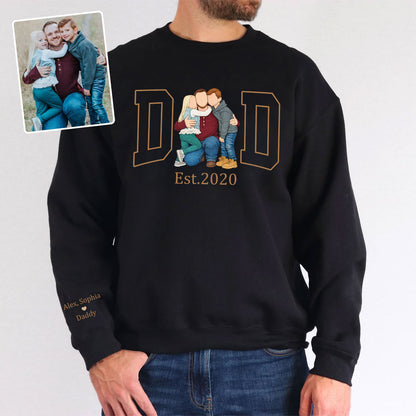 Our Story Since Personalized Father Embroidered Sweatshirt