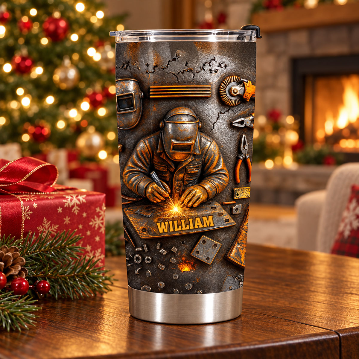 Gift For Welders Showcasing Craftsmanship and Tools,Stainless Steel Tumbler,Gift For Handyman