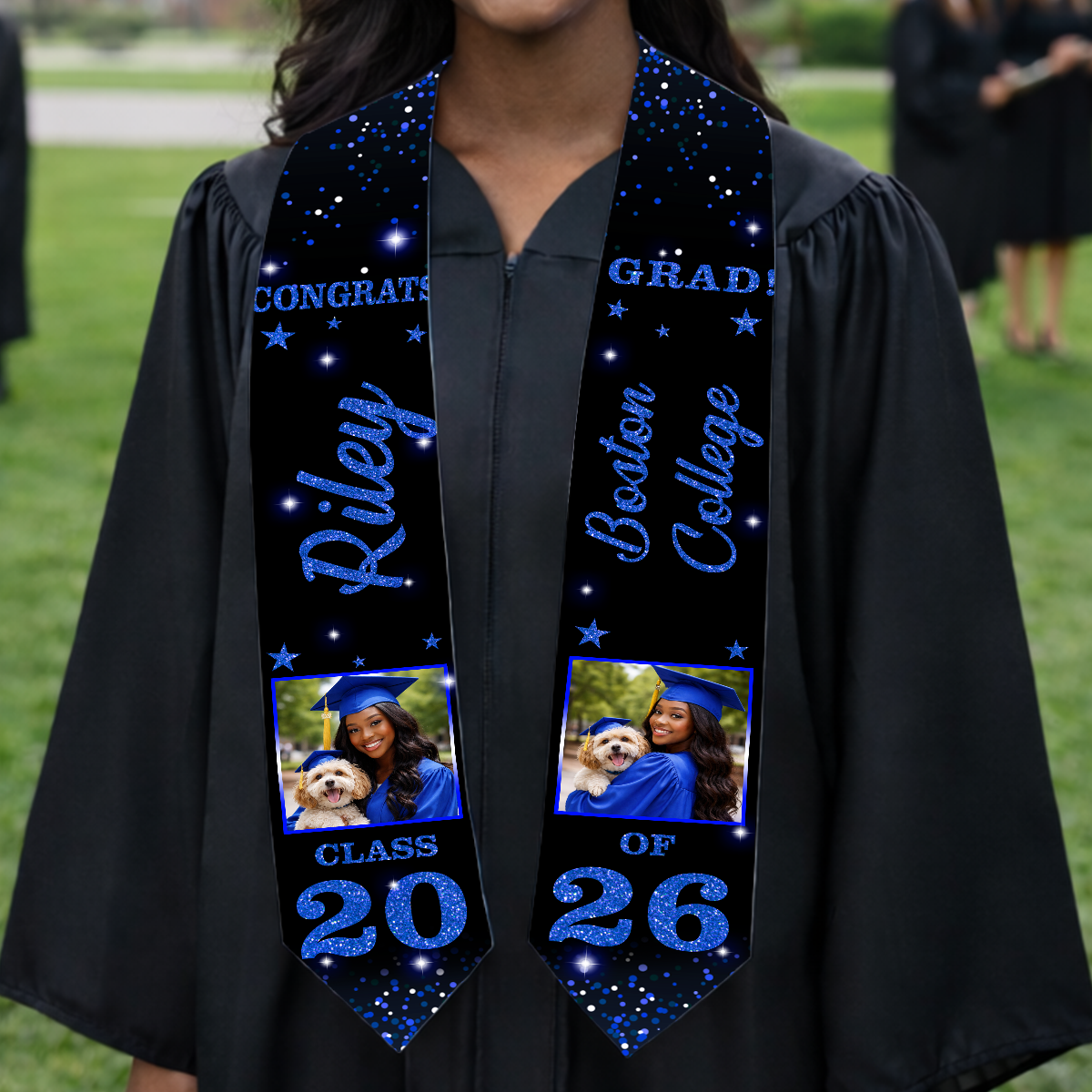 Stoles with Photo, Special Graduation Gift - Graduation Sash Class of 2026