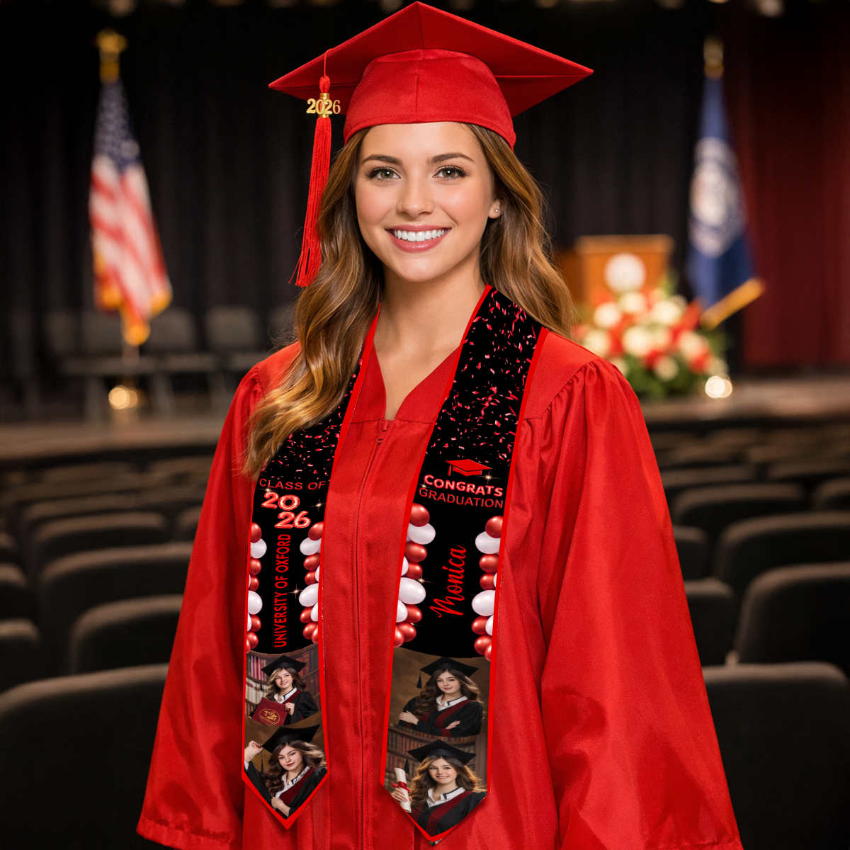 Custom Photo Grad Stoles - Personalized Graduation Stoles