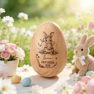 Personalized First Easter Wooden Egg Keepsake - Wooden Easter Eggs