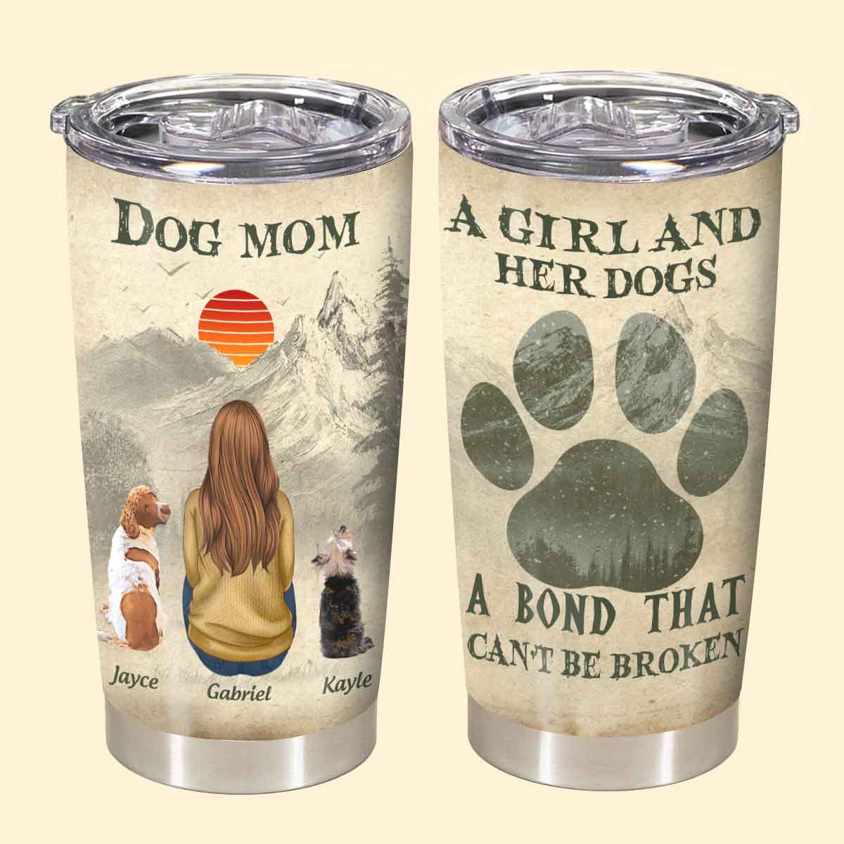 Dog Mom And Her Baby - Personalized Tumbler - Birthday Mother's Day Gifts For Dog Mom, Cat Mom Tumbler - Dog Mom 2_43b53c6d-6298-4ec5-bb4f-9adaedd9a964.jpg