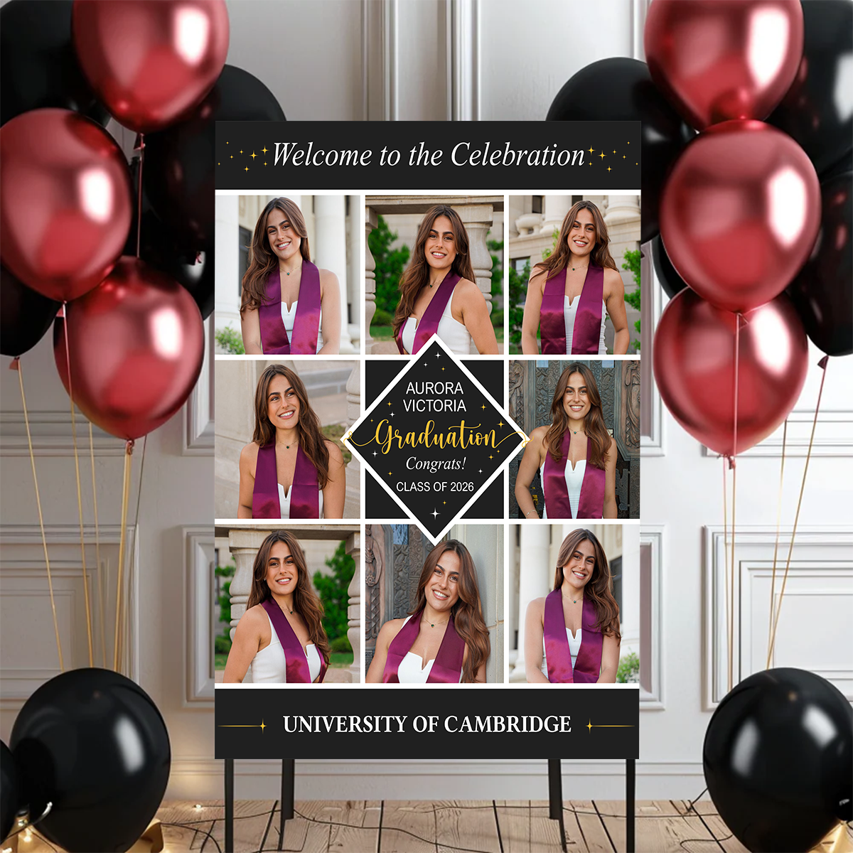 Custom Photo Personalized Graduation Welcome Sign Party