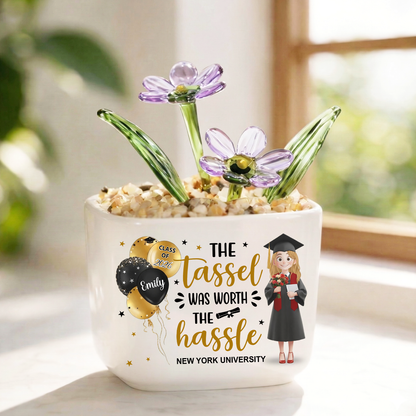 Graduation 2026 - Personalized Glass Everlasting Flowers