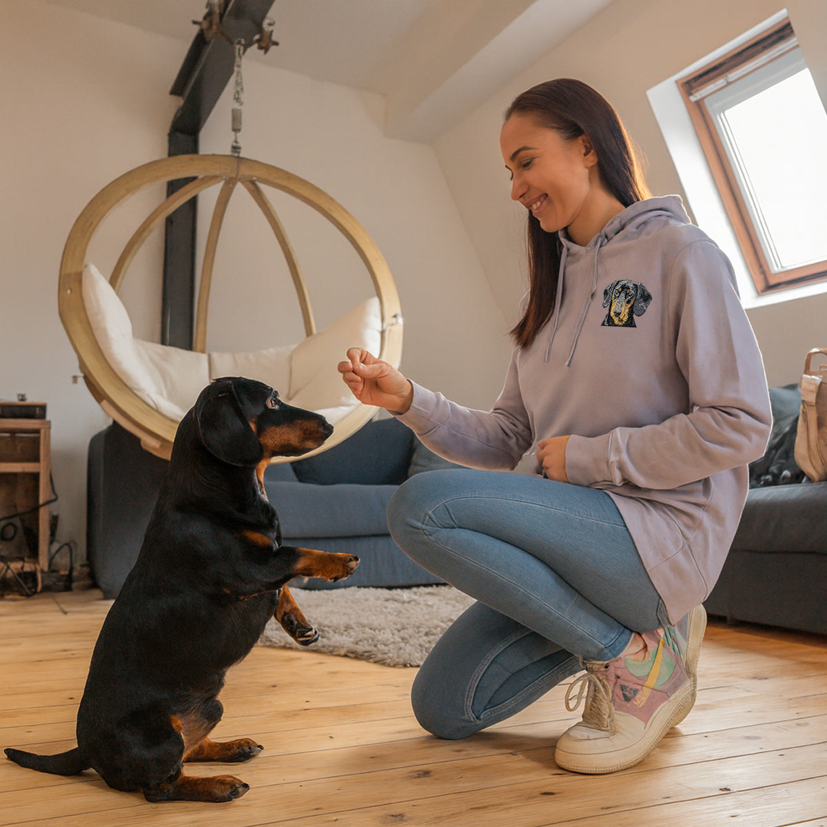 Embroidered Pet Sweatshirt for Women,Custom Dog Face Embroidered Sweatshirt,Custom Pet Hoodie,Gift for Pet Lovers,Personalized Gift For Mom