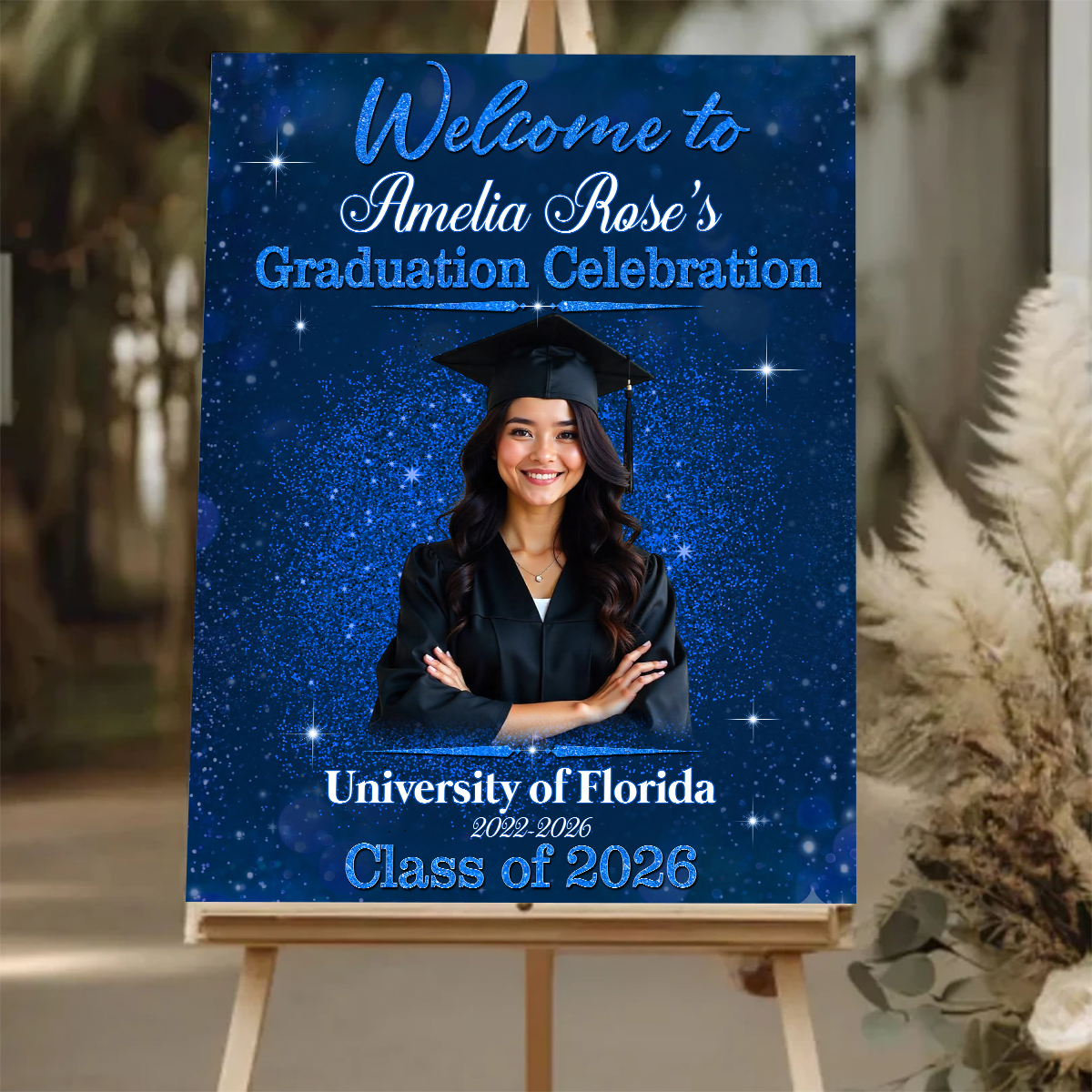 Graduation Shine Photo Personalized Welcome Sign Party
