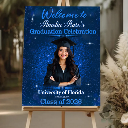 Graduation Shine Photo Personalized Welcome Sign Party