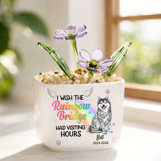 Piece Of My Heart Personalized Glass Everlasting Flowers