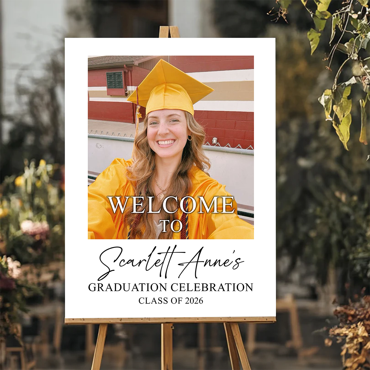 Minimalism Style Personalized Welcome Sign - Personalized Graduation Decor