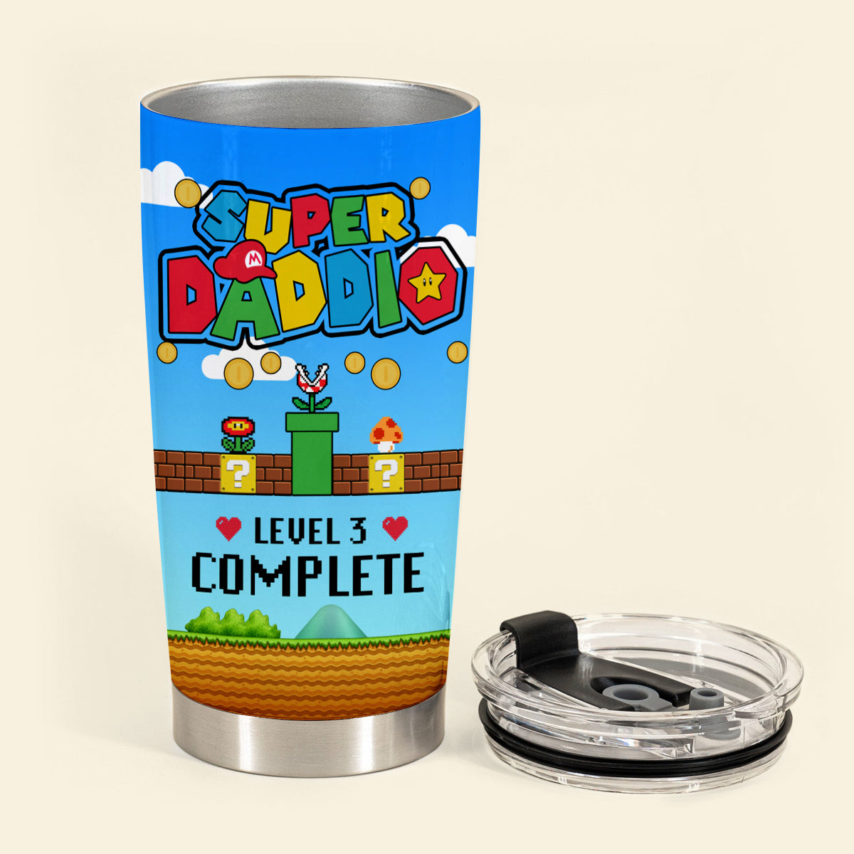 Super Daddio Level Complete Custom Mushroom - Personalized Tumbler - Gift For Father, Dad, Father's Day, Birthday Gift 2_5bb58c83-a081-4a2b-81c2-a8d9889a3577.jpg