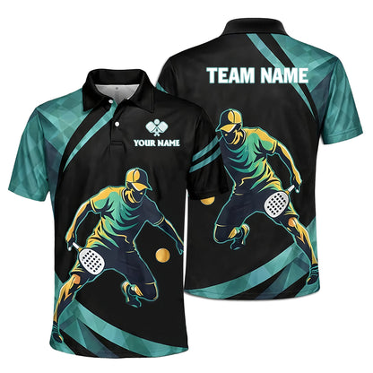 Pickleball Polo Shirt Custom Name Team Name