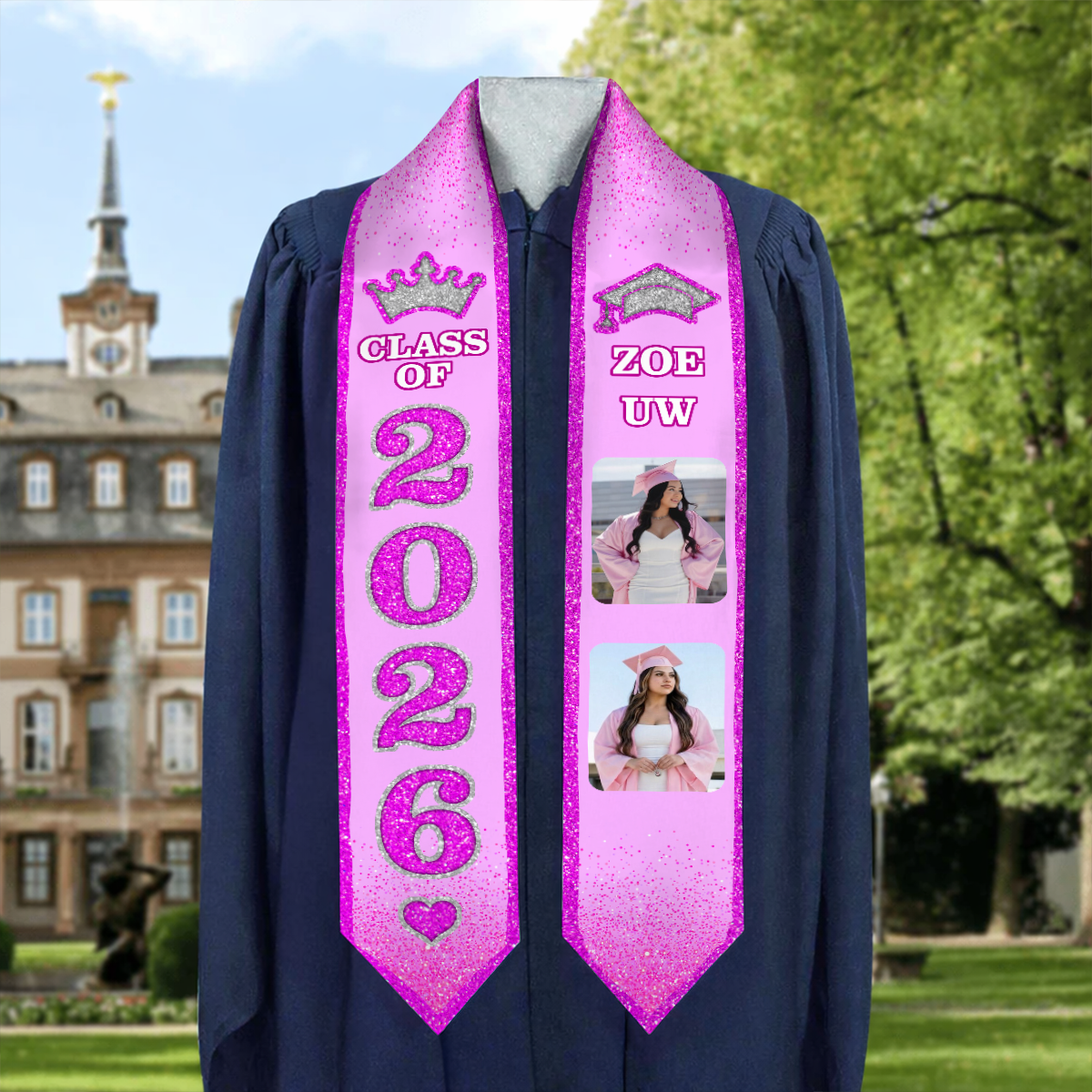 Glitter Graduation Sash Class of 2026