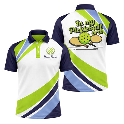 Pickleball Polo Shirt Custom Name In My Pickleball Era Sport Shirt Men Women Performance Tee