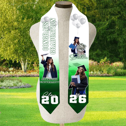 Graduation Photo Stoles - Personalized Class Of 2026