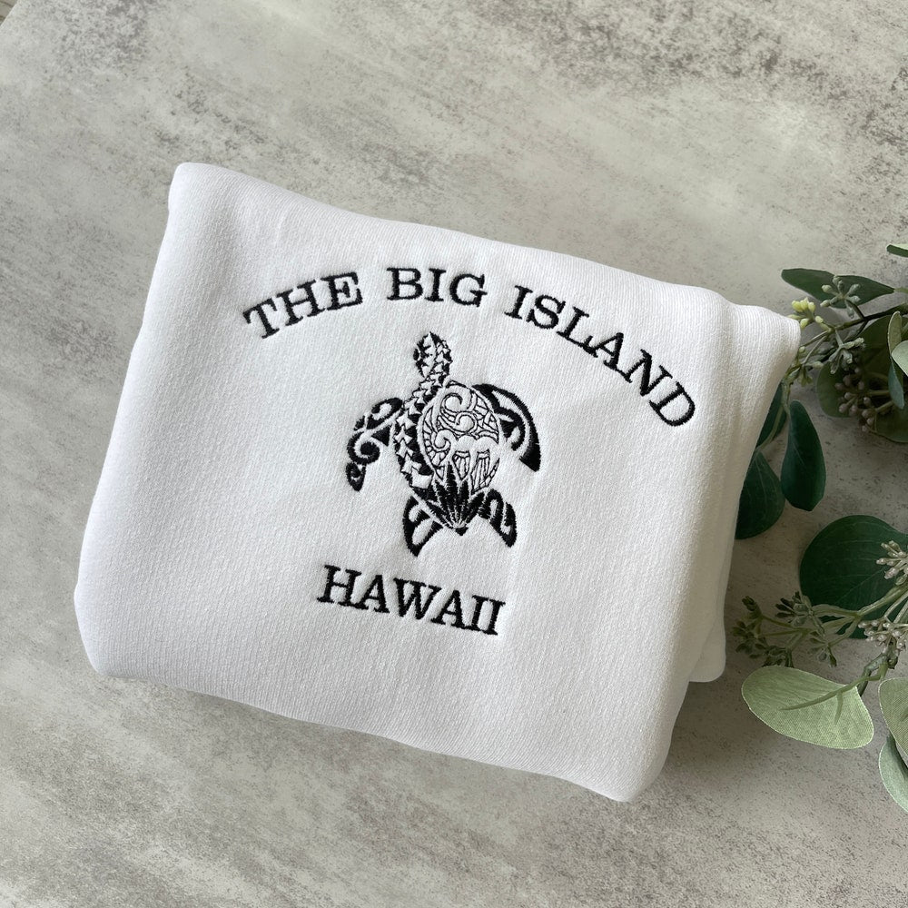 Embroidered The Big Island Hawaii Sweatshirt, Hawaii Hoodie, The Big Island Crewneck Sweatshirt, Graphic Sweatshirt, Trendy Sweatshirt 2_71a4b91a-4114-43da-ac8c-e1ddfd13ed39.jpg