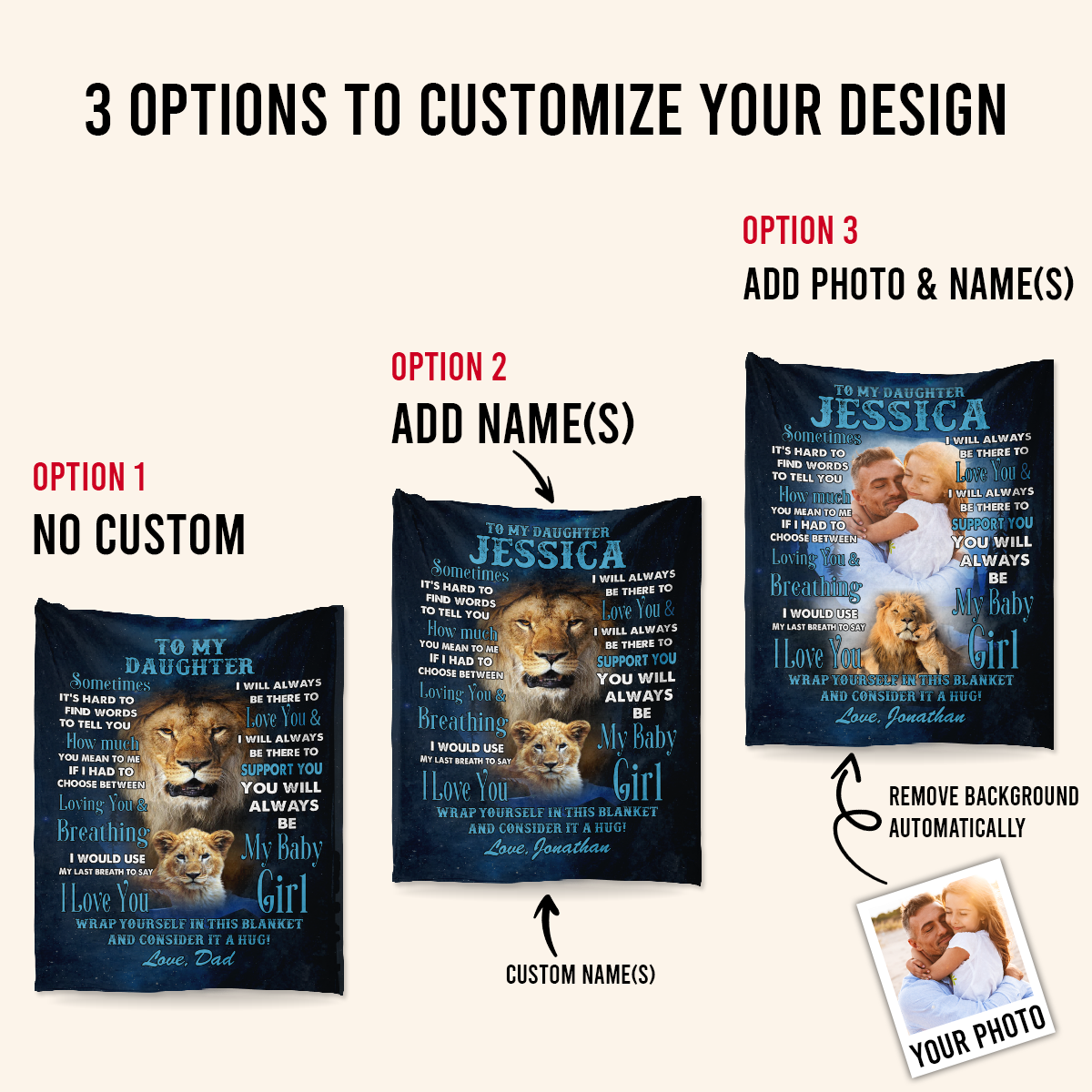 To My Daughter Lion Dad Mom Upload Photo Blanket Gift For Daughter 2_729c89b6-2da6-44e4-8ba3-c9facca3ffee.png