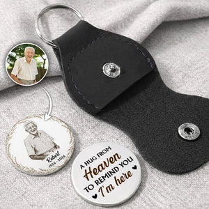 When You Miss Me - Pencil Sketch Leather Pocket Hug