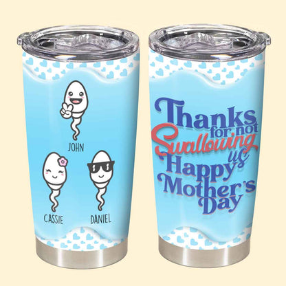 Thanks For Not Swallowing Us - Personalized Tumbler - Mother's Day, Funny, Birthday Gift For Mom, Mother, Wife Tumbler - Gift For Mom 2_75086ab8-1717-4268-89f6-7928db749178.jpg