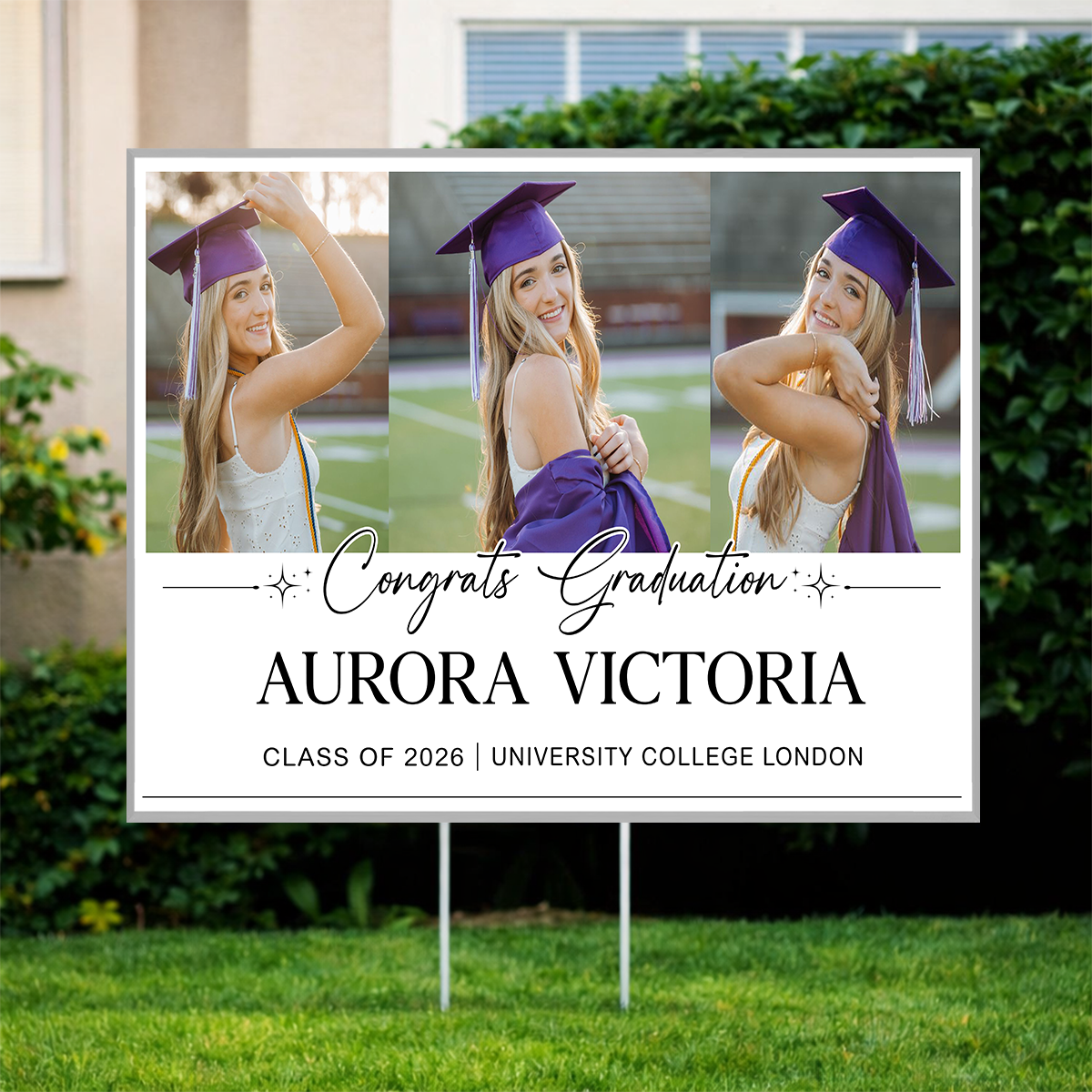 Class Of 2026 Photo Yard Sign - Personalized Lawn Sign