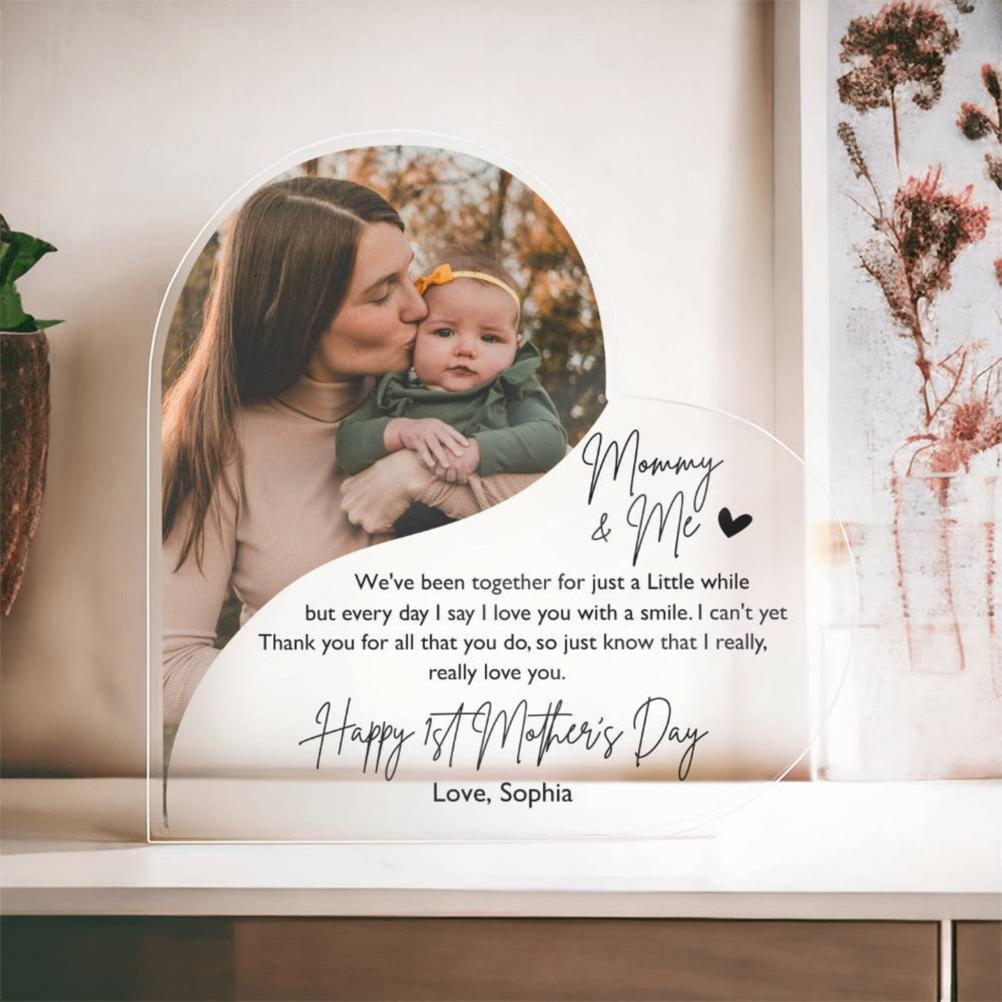 Happy 1st Mother's Day - Personalized Acrylic Plaque - Gift For New Mom 2_7658c762-de40-4853-9ece-110ca68f9d21.jpg