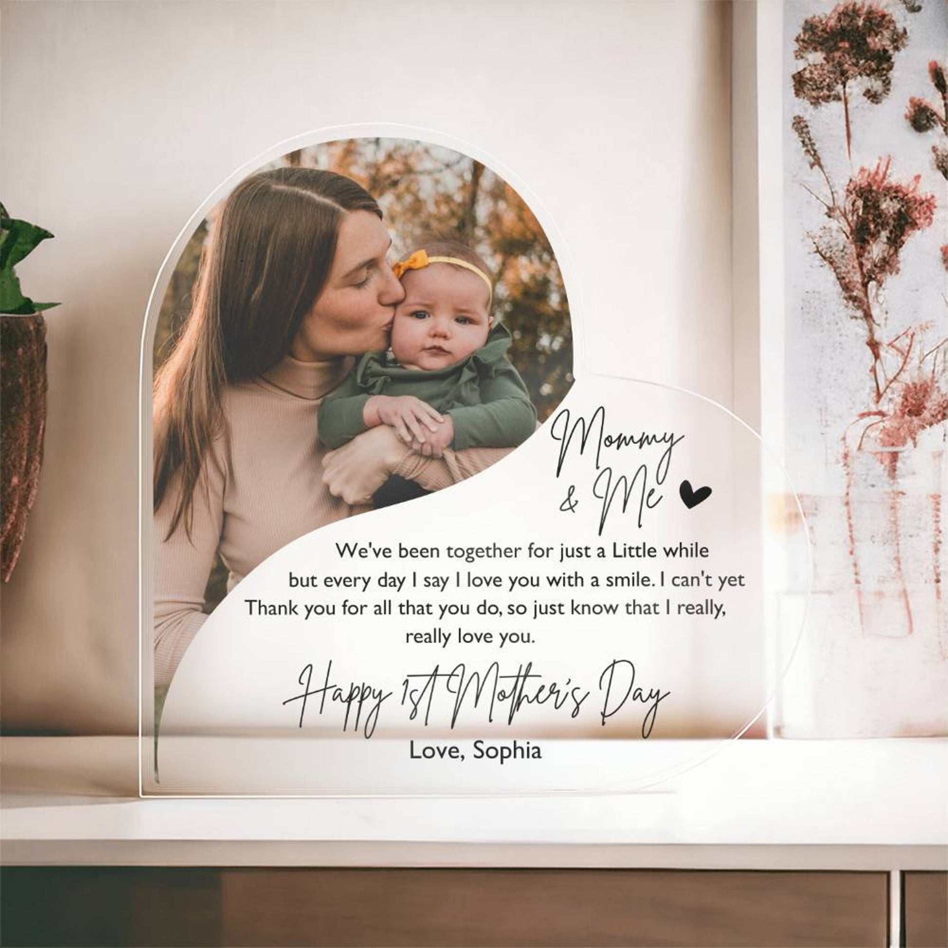 Happy 1st Mother's Day - Personalized Acrylic Plaque - Gift For New Mom 2_7658c762-de40-4853-9ece-110ca68f9d21.jpg