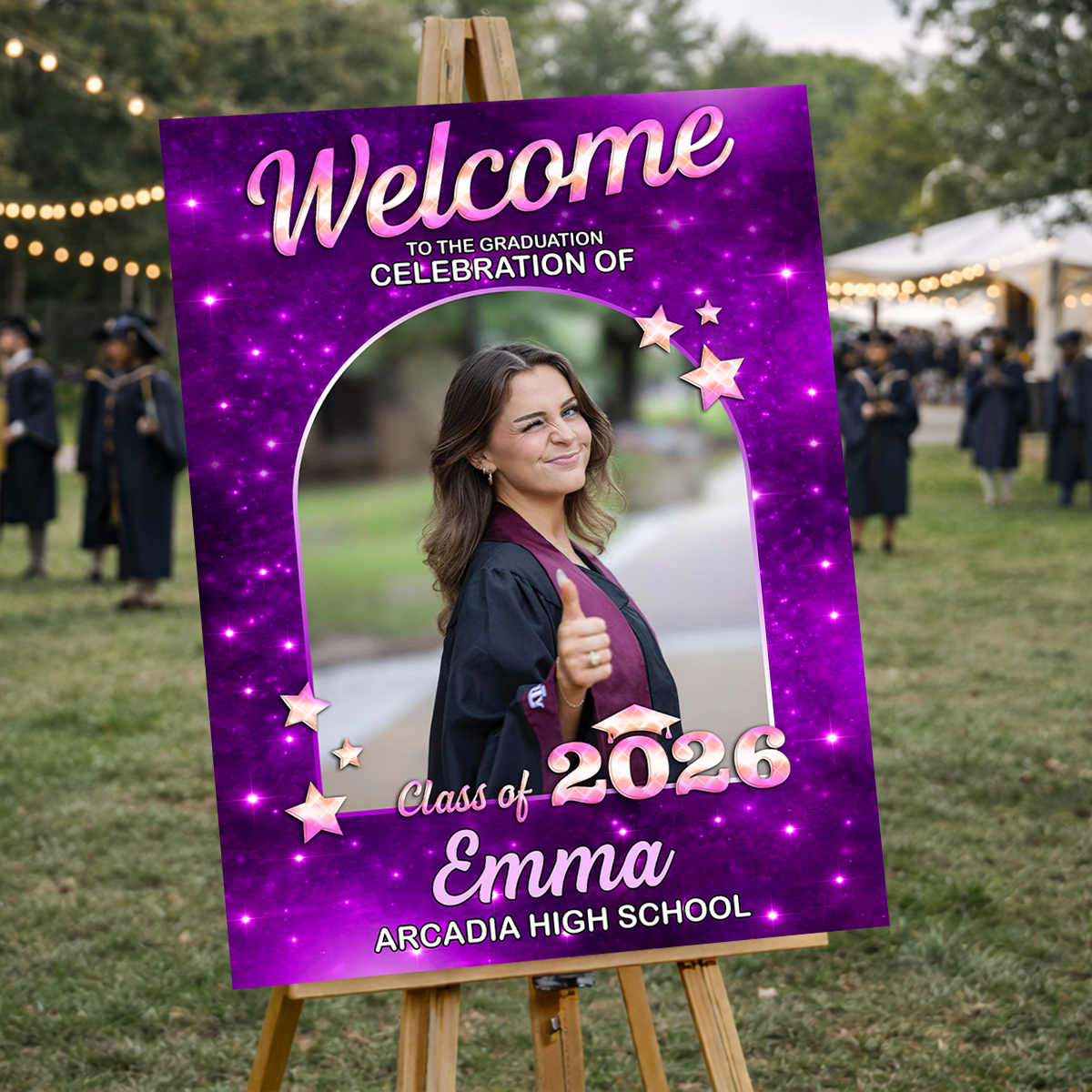 Class Of 2026 Star - Graduation Welcome Sign Party