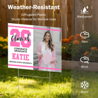 Class of 2026 Congrats Graduation Yard Sign - Personalized Graduation Lawn Sign With Stake