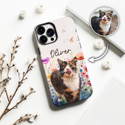 Upload Photo Watercolor Pet - Personalized Phone Case