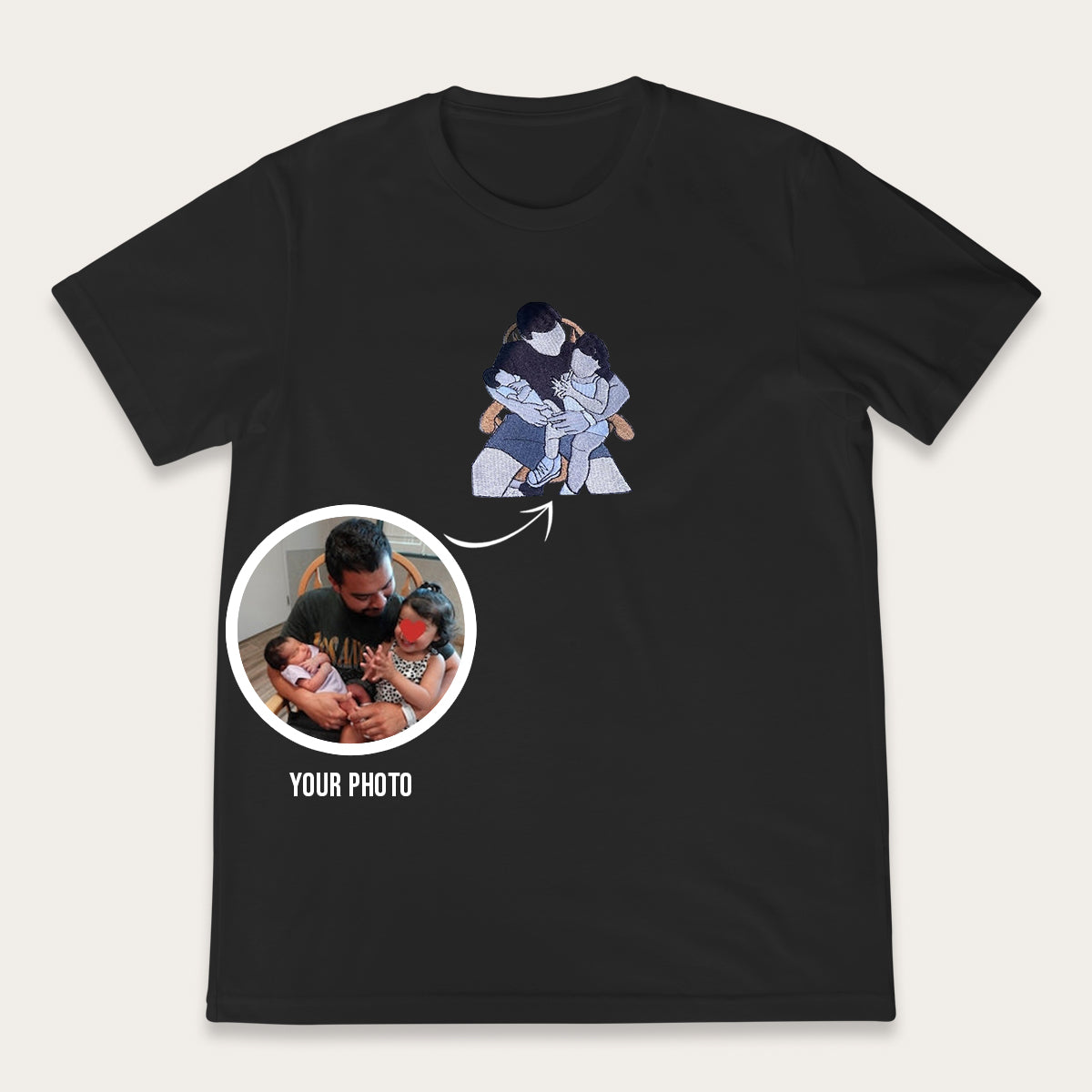 Custom Embroidered Family Portrait T-Shirt - Father's Day Gift - Personalized Dad T-Shirt - Embroidered Photo T-Shirt - Comfort Color Music T-Shirt 2_78e7e059-f82b-4b62-a399-b1988914e745.jpg?v=1742187997
