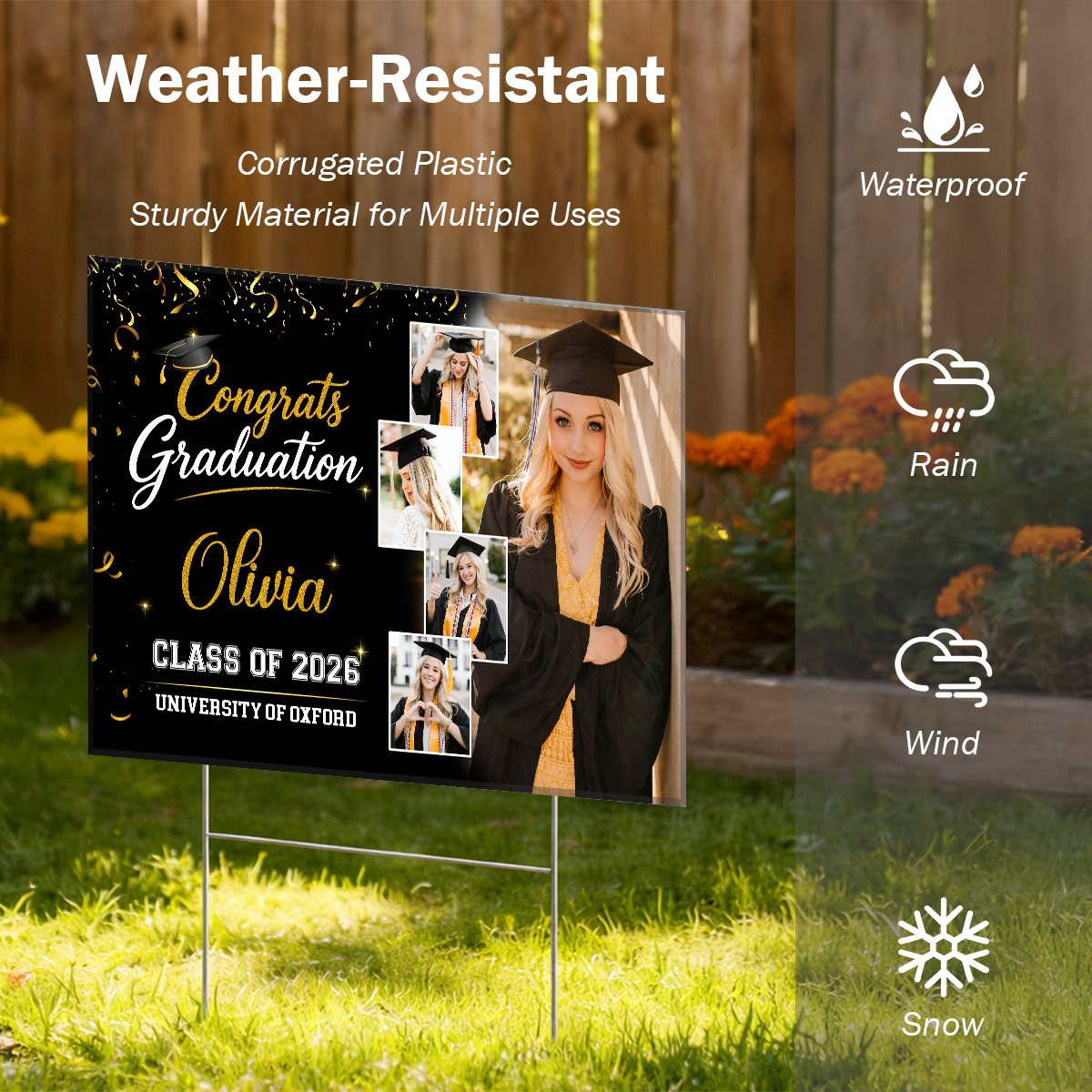 Graduation Party Yard Sign - Class of 2026 Lawn Sign