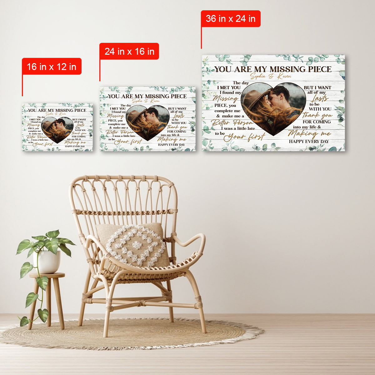 You Are My Missing Piece Couple Custom Photo Personalized Poster-Canvas Gift For Couple 2_8.jpg