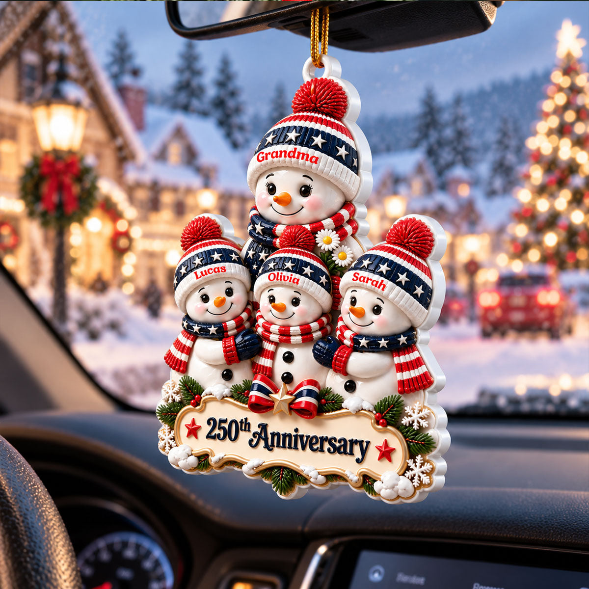 Snowman Ornament 250th Anniversary - Real 3D Raised Ornament