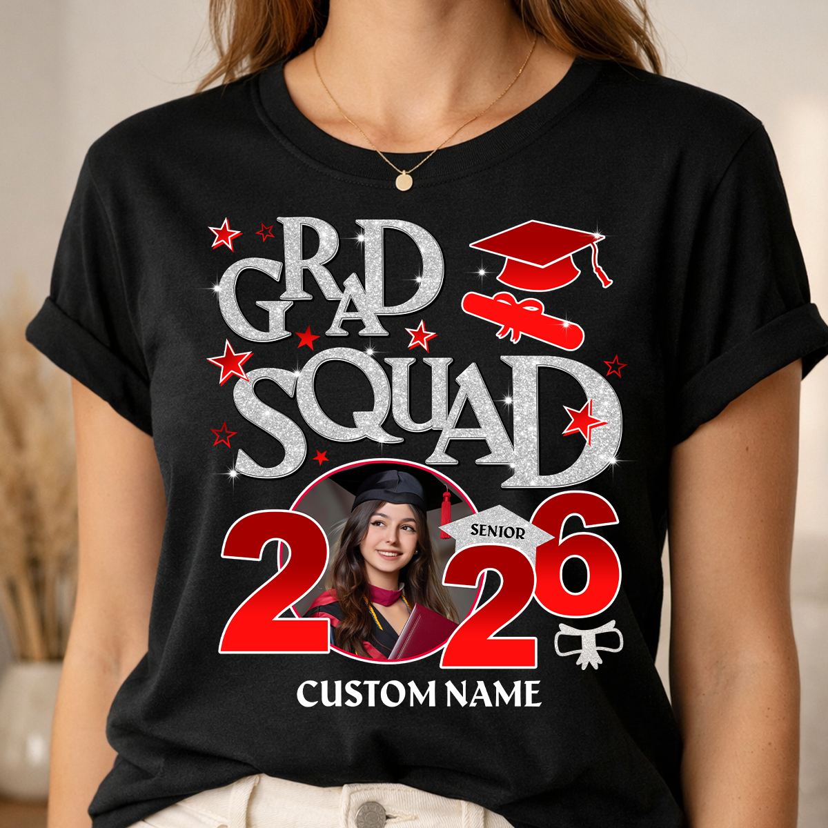 Custom Graduation T-shirt - Congratulations Class of 2026 T-shirt